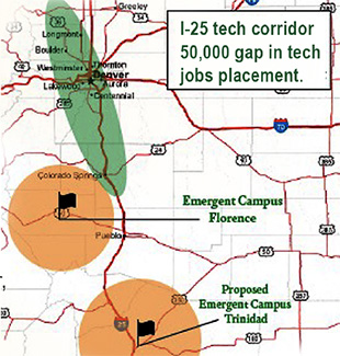 Colorado Tech Corridor map image
