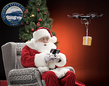 Santa and a drone image