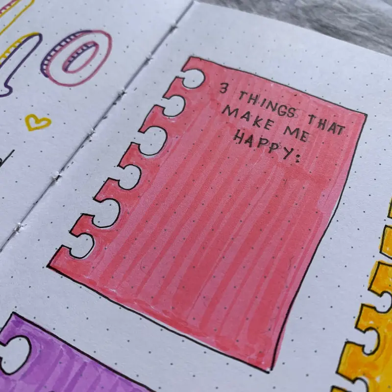 Three things that make me happy notebook