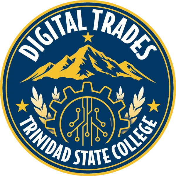 Digital Trades Trinidad State College flyer with mountains in the background