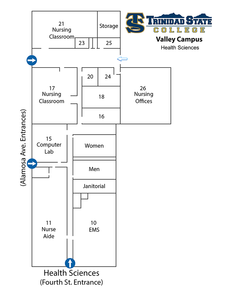 Valley Campus Health Sciences building map image