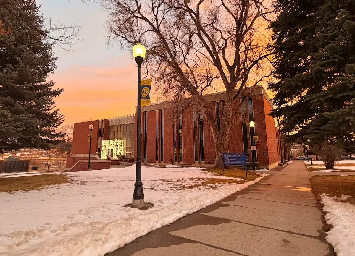 Exterior of the Samuel Freudenthal Memorial Library on the Trinidad Campus